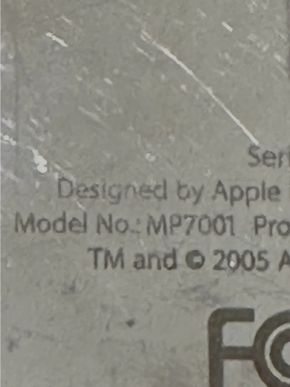 Apple iPod Classic 4th Generation White HP Logo Model MP7001 As Is Parts Only